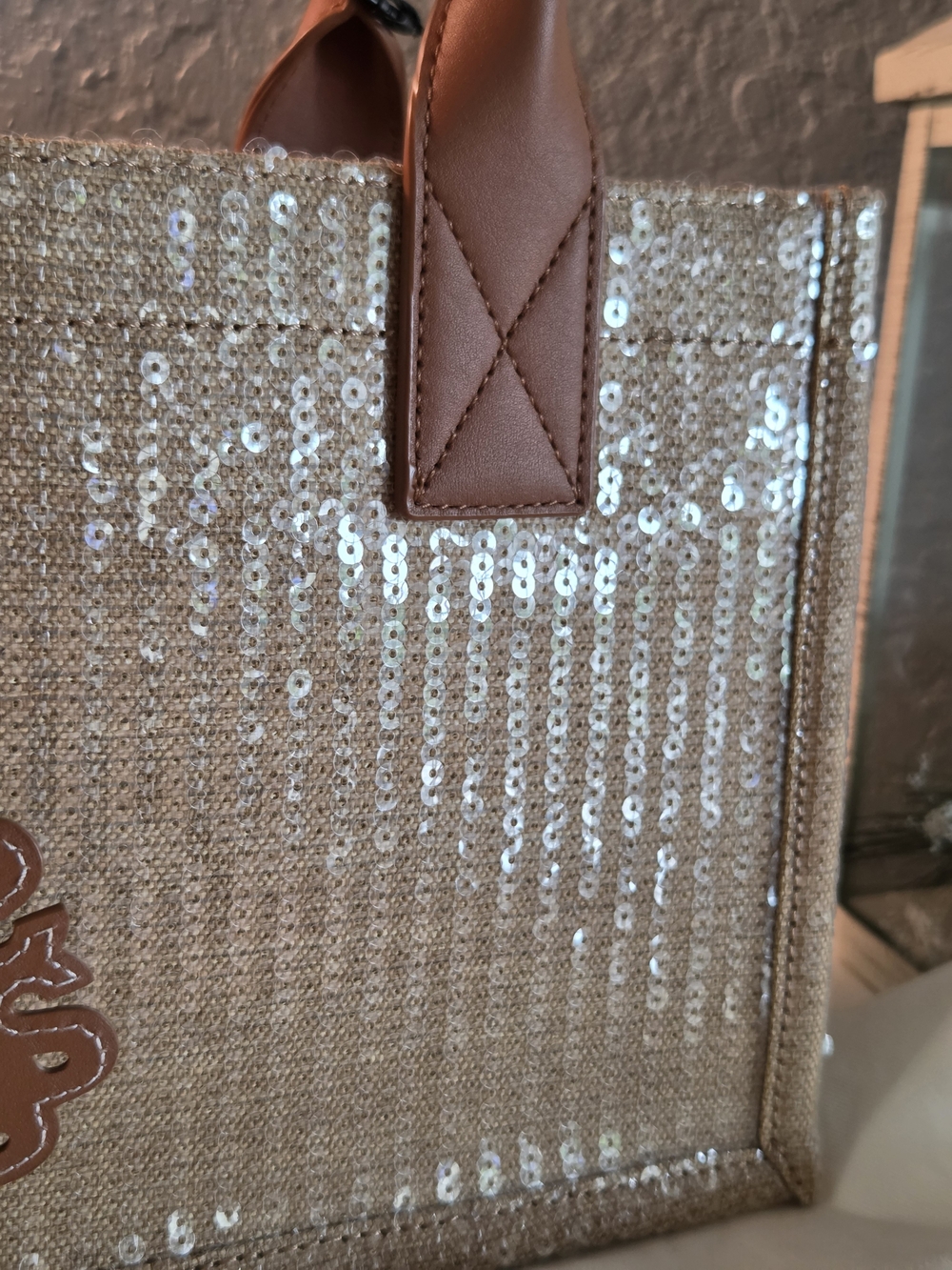 Sandro Paris New Kasbah Sequin Woven Mini Tote Crossbody Bag NWT - Picture 3 of 16